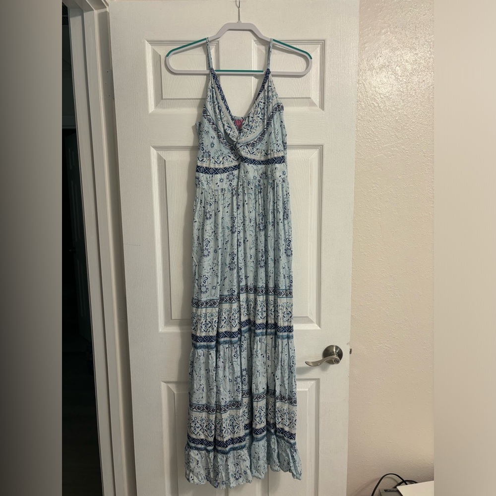 Blue Floral Maxi Dress